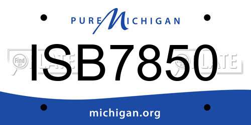 ISB7850 Michigan License Plate