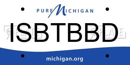 ISBTBBD Michigan License Plate