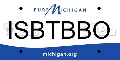 ISBTBBO Michigan License Plate