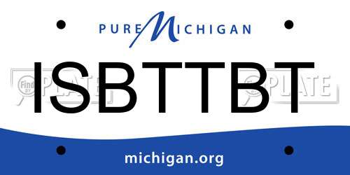ISBTTBT Michigan License Plate