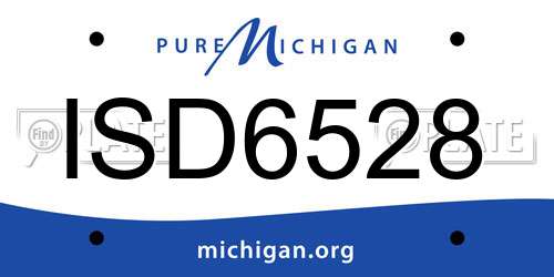 ISD6528 Michigan License Plate