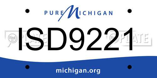 ISD9221 Michigan License Plate