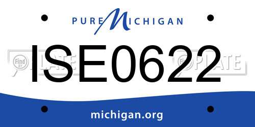 ISE0622 Michigan License Plate
