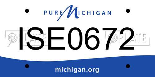 ISE0672 Michigan License Plate