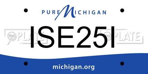 ISE25I Michigan License Plate
