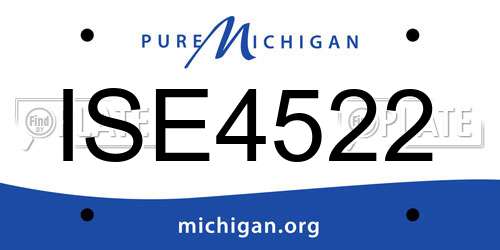 ISE4522 Michigan License Plate