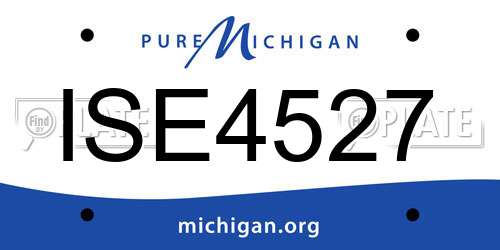 ISE4527 Michigan License Plate
