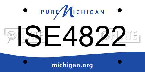 ISE4822 Michigan License Plate