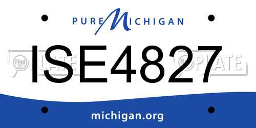 ISE4827 Michigan License Plate