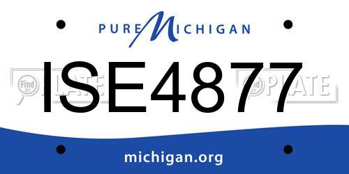 ISE4877 Michigan License Plate