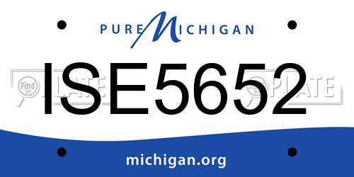 ISE5652 Michigan License Plate
