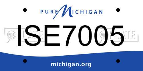 ISE7005 Michigan License Plate