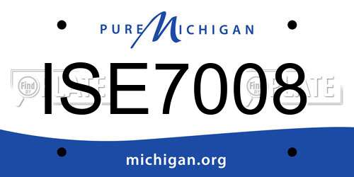 ISE7008 Michigan License Plate