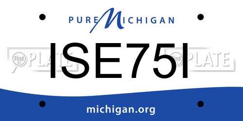 ISE75I Michigan License Plate
