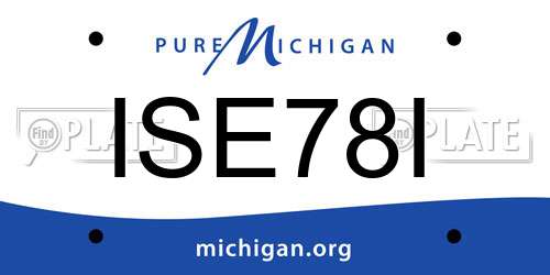 ISE78I Michigan License Plate