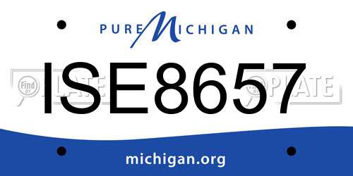 ISE8657 Michigan License Plate