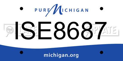 ISE8687 Michigan License Plate