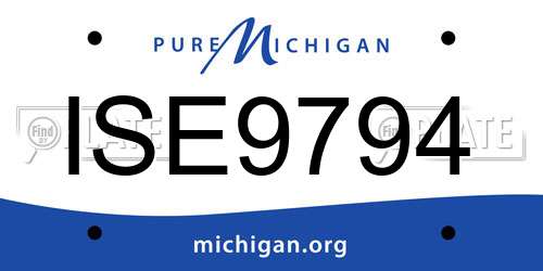 ISE9794 Michigan License Plate