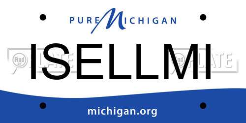 ISELLMI Michigan License Plate