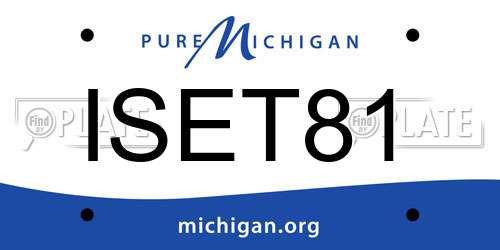 ISET81 Michigan License Plate