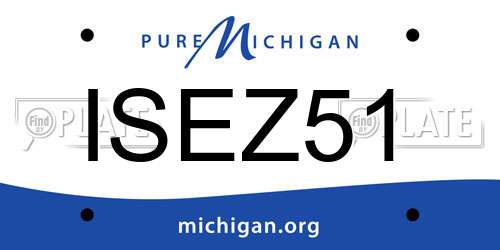 ISEZ51 Michigan License Plate