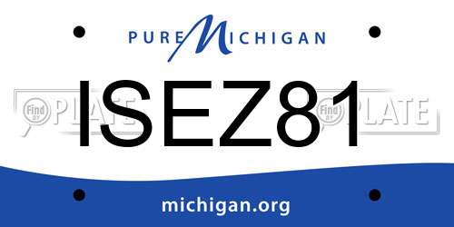 ISEZ81 Michigan License Plate