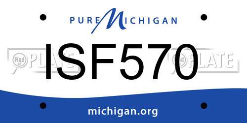 ISF570 Michigan License Plate