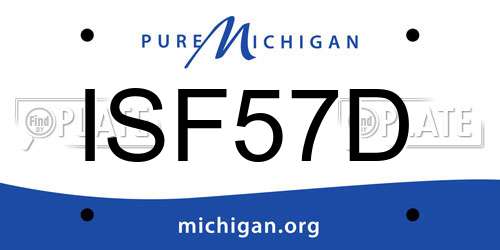 ISF57D Michigan License Plate