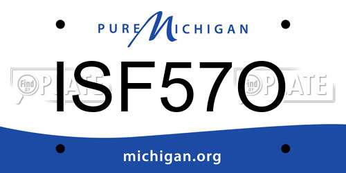 ISF57O Michigan License Plate