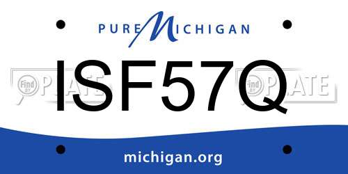 ISF57Q Michigan License Plate