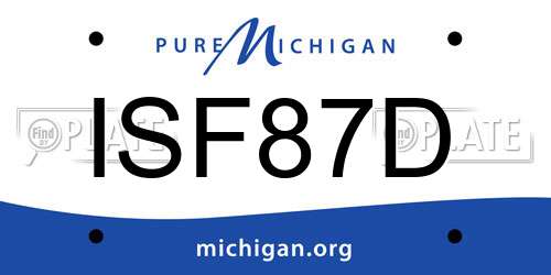 ISF87D Michigan License Plate