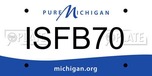 ISFB70 Michigan License Plate