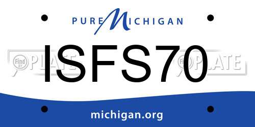 ISFS70 Michigan License Plate