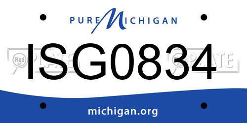 ISG0834 Michigan License Plate