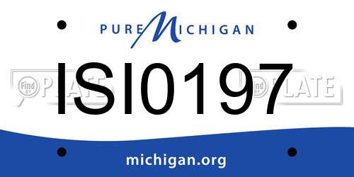 ISI0197 Michigan License Plate