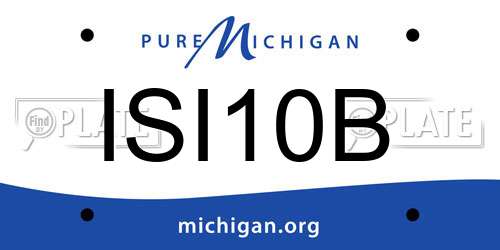 ISI10B Michigan License Plate