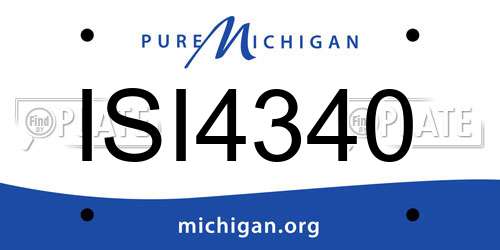 ISI4340 Michigan License Plate