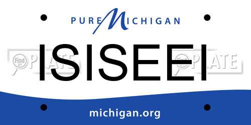 ISISEEI Michigan License Plate