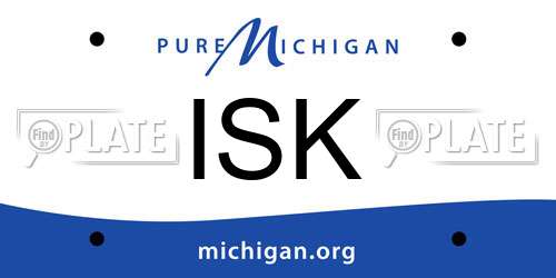 ISK Michigan License Plate