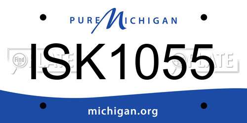 ISK1055 Michigan License Plate