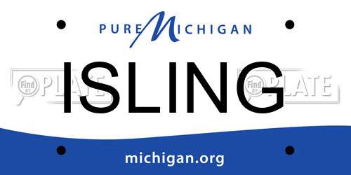 ISLING Michigan License Plate