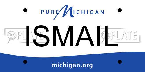 ISMAIL Michigan License Plate