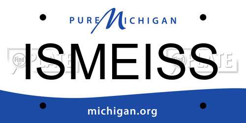 ISMEISS Michigan License Plate