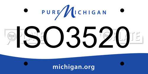 ISO3520 Michigan License Plate