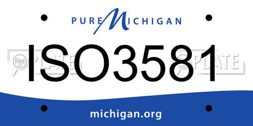 ISO3581 Michigan License Plate