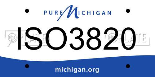 ISO3820 Michigan License Plate