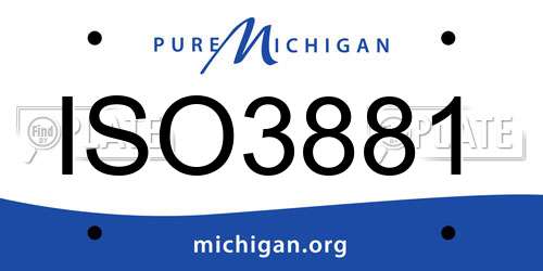 ISO3881 Michigan License Plate