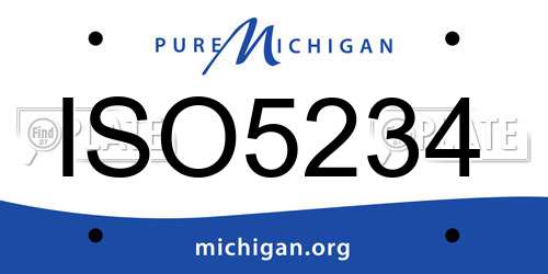 ISO5234 Michigan License Plate