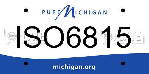 ISO6815 Michigan License Plate