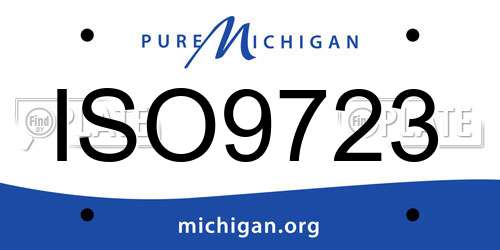 ISO9723 Michigan License Plate